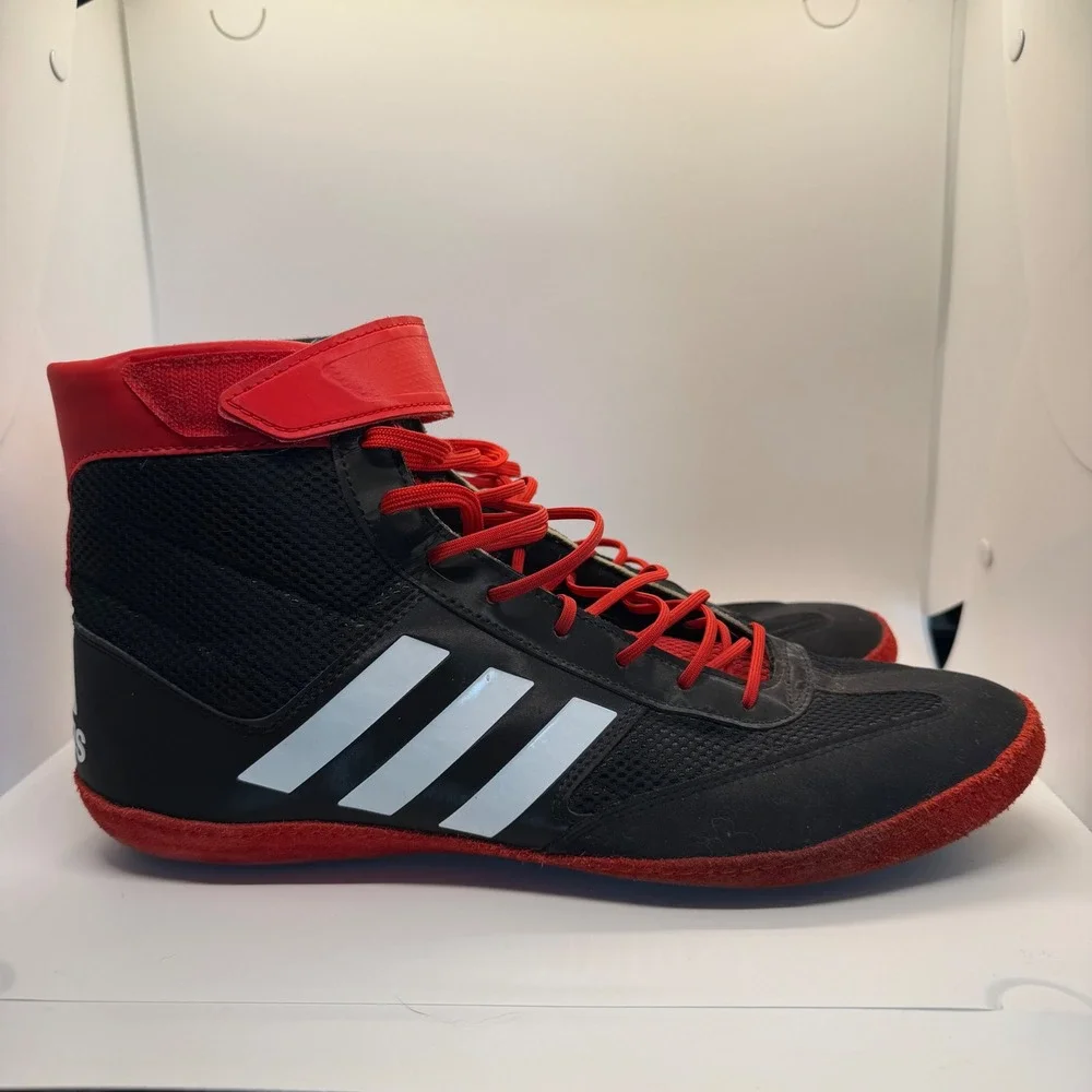 Adidas Combat Speed 5 Wrestling Shoes Mens 14 Black Red White GZ8449 Boxing MMA